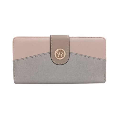 Billetera zip around rosa para mujer