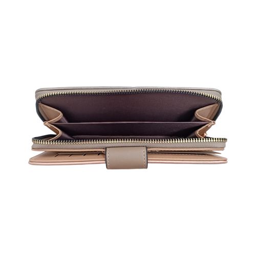 Billetera zip around rosa para mujer