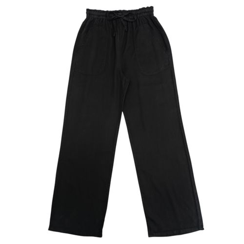 Pantalón wide leg negro para mujer
