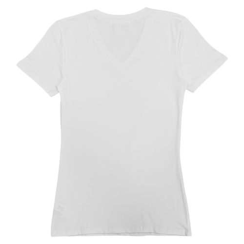 Camiseta blanca sólida para mujer
