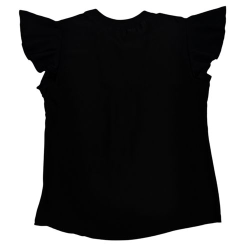 Blusa negra sólida para mujer