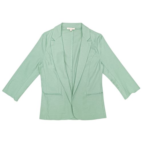 Blazer verde sólido para mujer