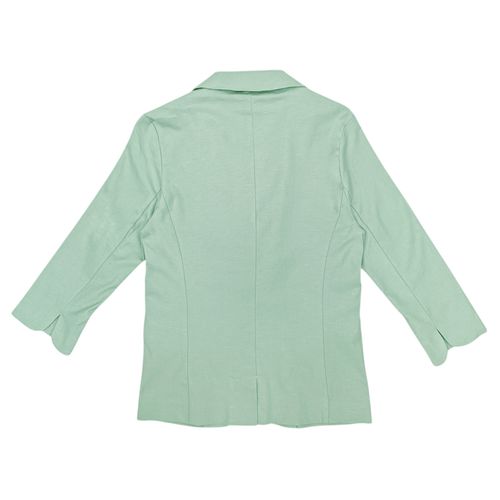 Blazer verde sólido para mujer