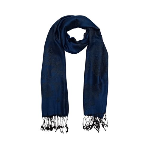 Bufanda azul estampada para mujer