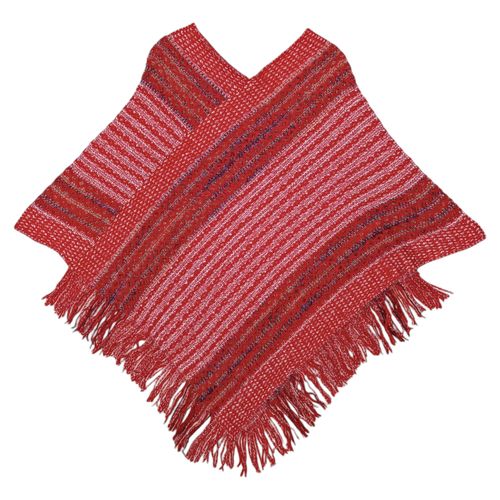 Pashmina ruana roja para mujer