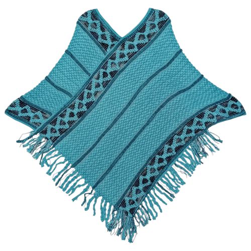 Pashmina ruana celeste para mujer