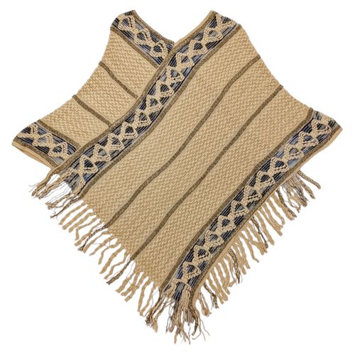 Pashmina ruana café para mujer
