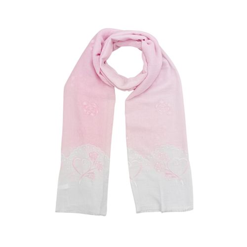 Bufanda estampada rosa para mujer