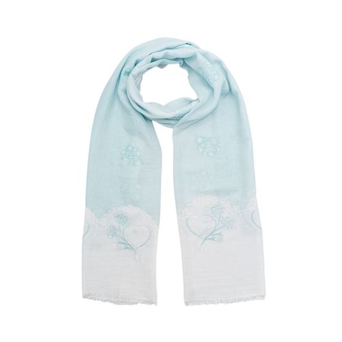 Bufanda estampada aqua para mujer