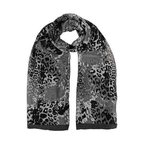 Bufanda bicolor estampada para mujer