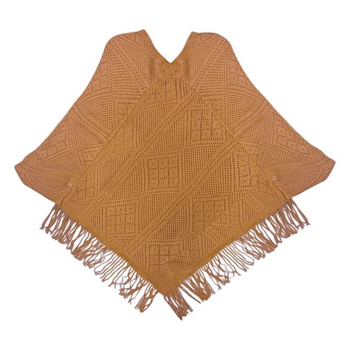 Pashmina con textura café para mujer