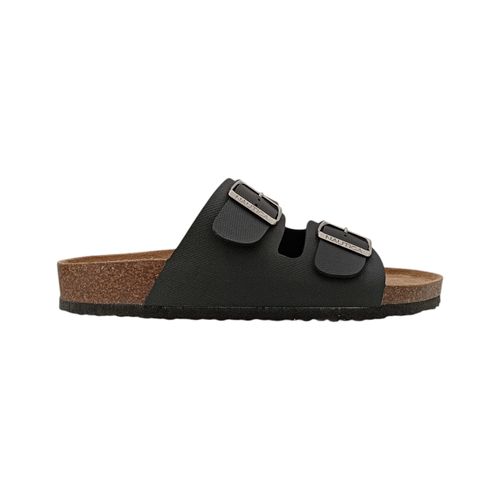 Sandalias con textura negras para hombre