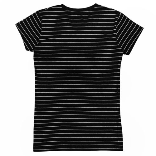 Camiseta rayada negra para mujer