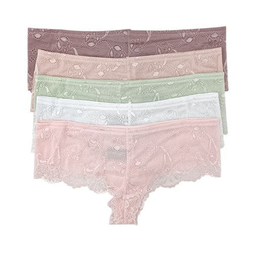 Set de 5 pantys multicolor para mujer