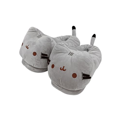 Pantuflas gris afelpadas