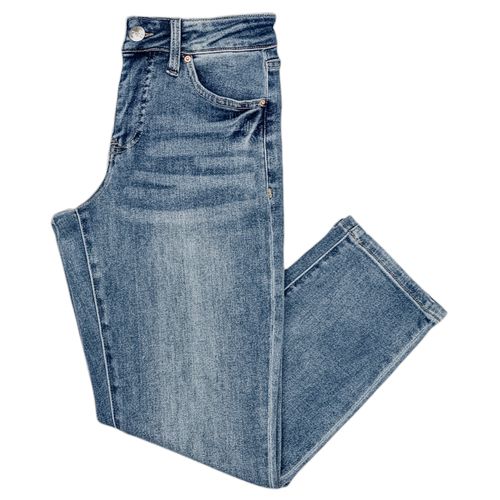 Straight jeans lavado para mujer