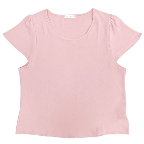 Blusa curvy rosa para mujer