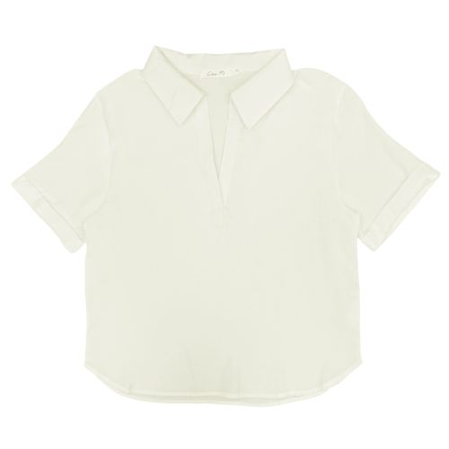 Blusa curvy ivory para mujer