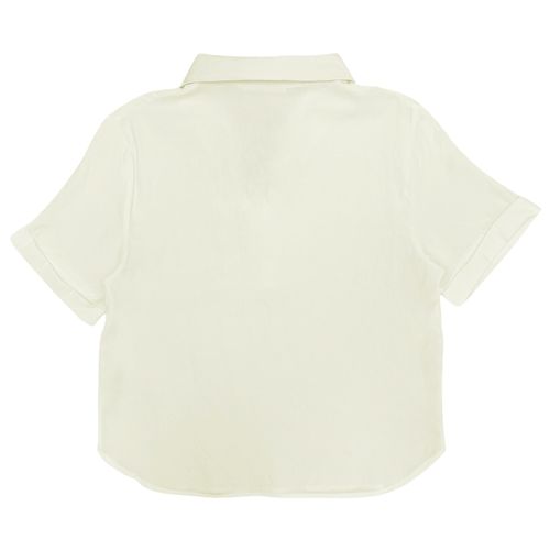 Blusa curvy ivory para mujer