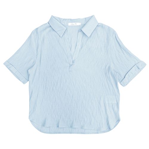 Blusa curvy celeste para mujer