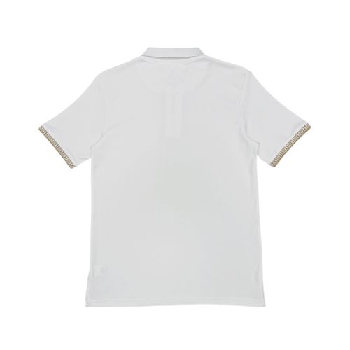 Camisa tipo polo blanco  para niño