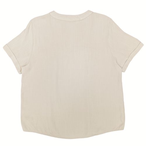 Blusa curvy ivory para mujer
