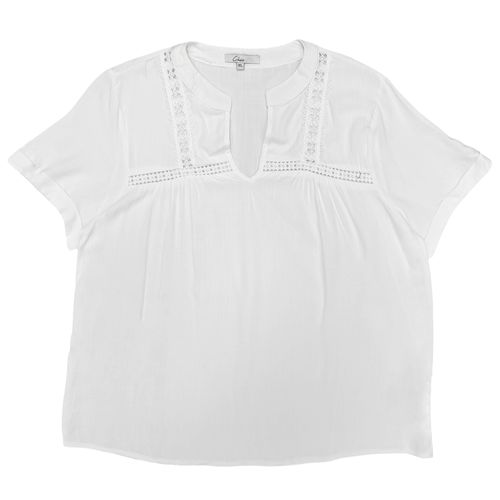 Blusa curvy blanco para mujer