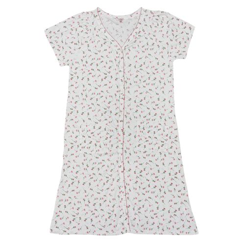 Camisón estampado blanco para mujer