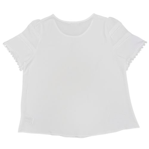 Blusa sólida blanca para mujer