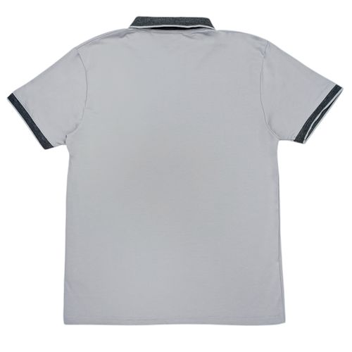 Camisa tipo polo gris para hombre