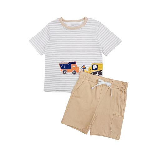 Conjunto bicolor estampado para niño