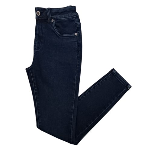 Skinny jeans azul sólido para mujer