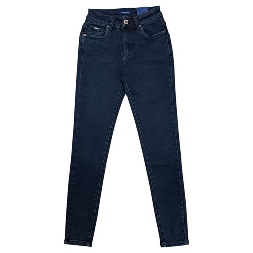 Skinny jeans azul sólido para mujer