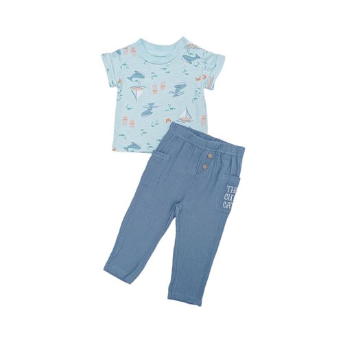 Conjunto celeste para bebé niño