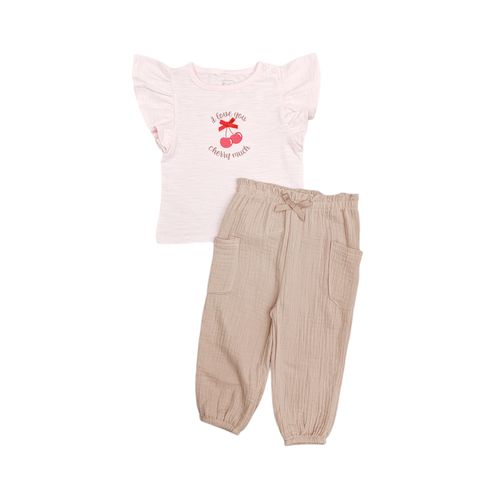 Conjunto bicolor para bebé niña