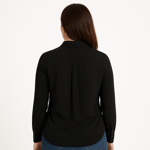 Blusa negra sólida