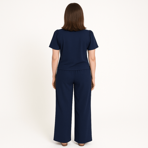 Conjunto azul con textura