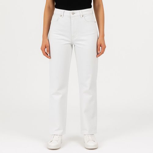 Straight jeans blanco para mujer