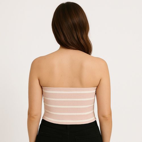 Top bicolor rayado para mujer