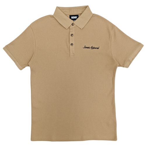 Camisa tipo polo café para hombre