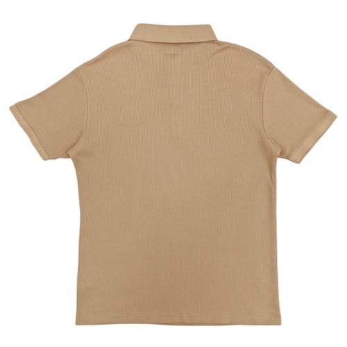 Camisa tipo polo café para hombre