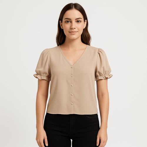 Blusa sólida para mujer