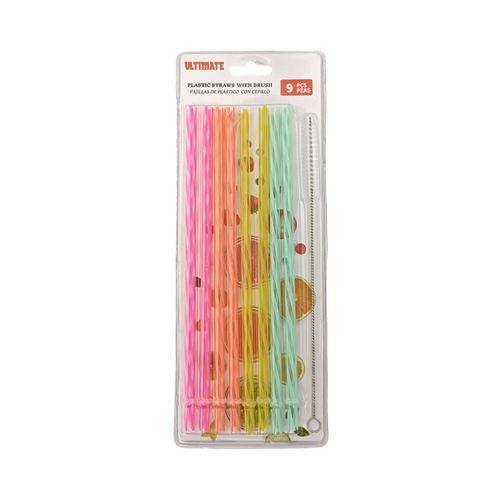 Set de pajilla reutilizable con cepillo 9Pz