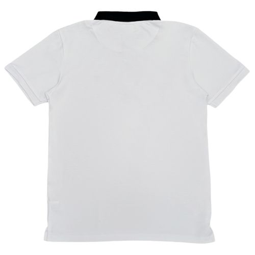 Camisa tipo polo blanca para hombre