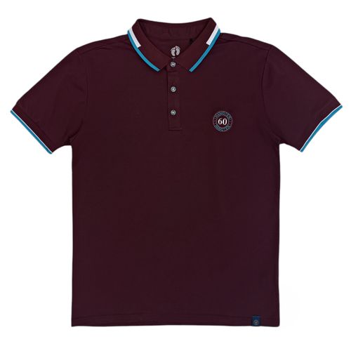 Camisa tipo polo ocre para hombre