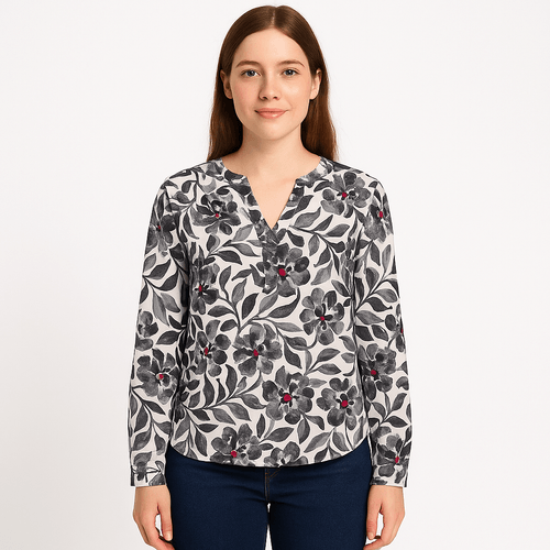 Blusa casual estampada para mujer