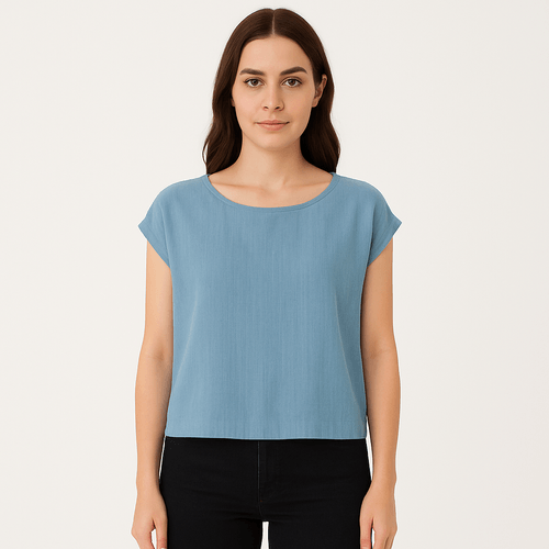 Blusa lavada para mujer