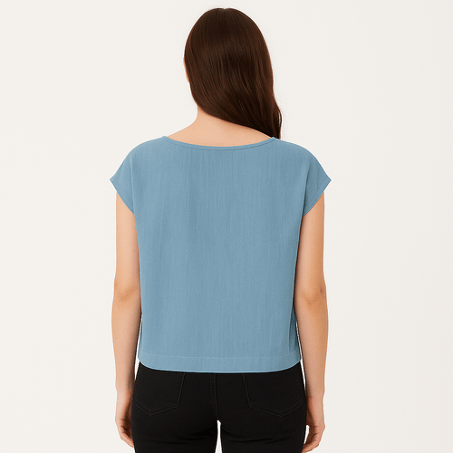 Blusa lavada para mujer