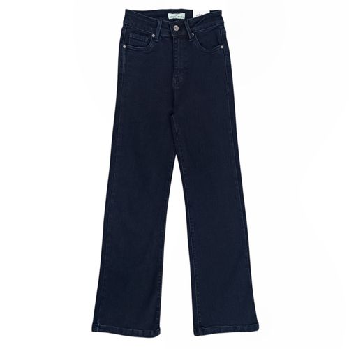 Wide leg jeans sólido para mujer