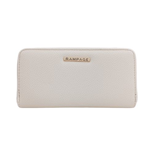 Billetera zip around con textura para mujer